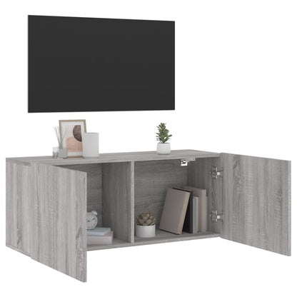 TV Cabinet Wall-mounted Grey Sonoma 100x30x41 cm