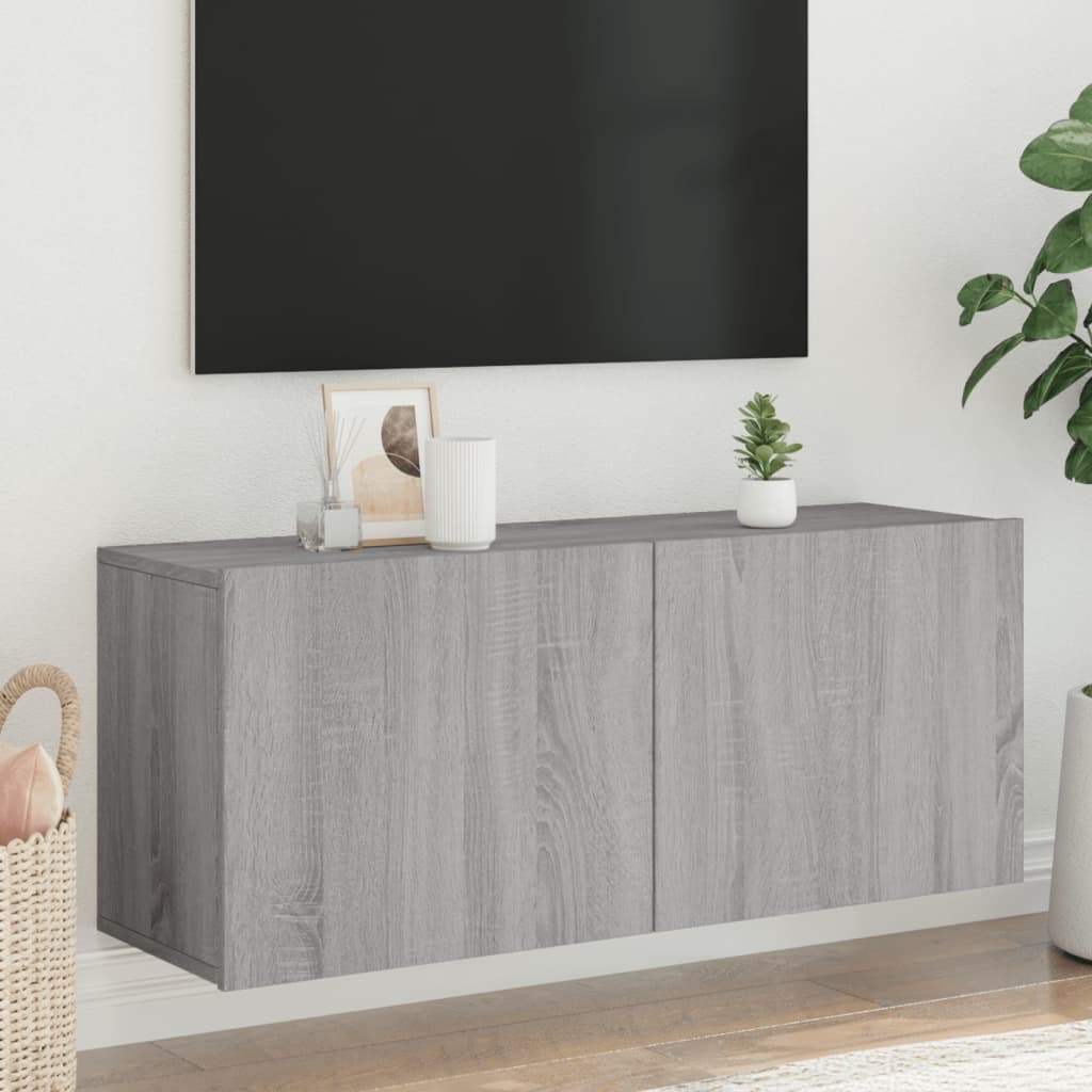 TV Cabinet Wall-mounted Grey Sonoma 100x30x41 cm