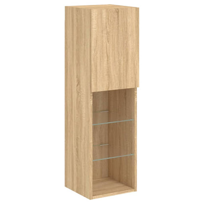 TV Cabinet with LED Lights Sonoma Oak 30.5x30x102 cm