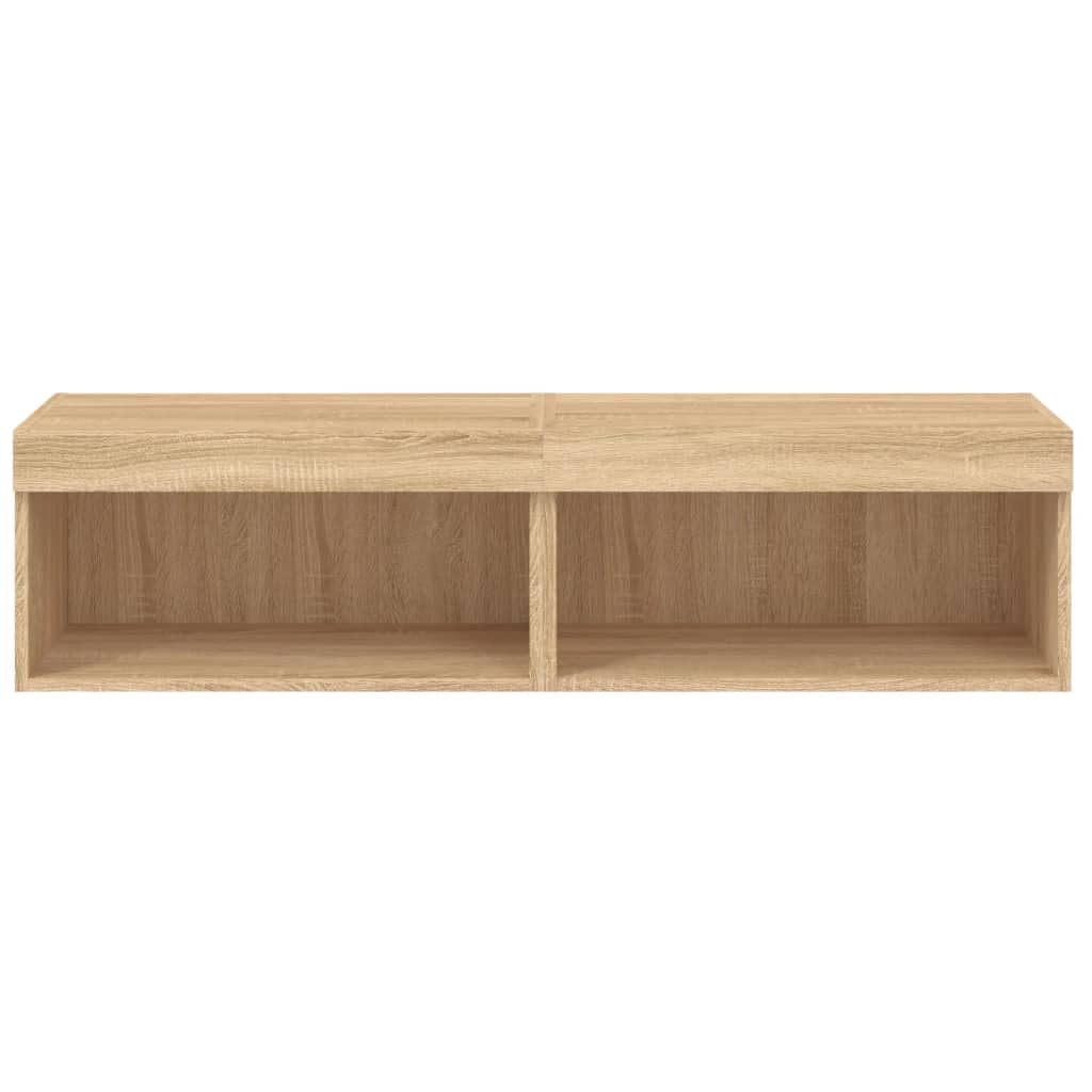 TV Cabinets with LED Lights 2 pcs Sonoma Oak 60x30x30 cm