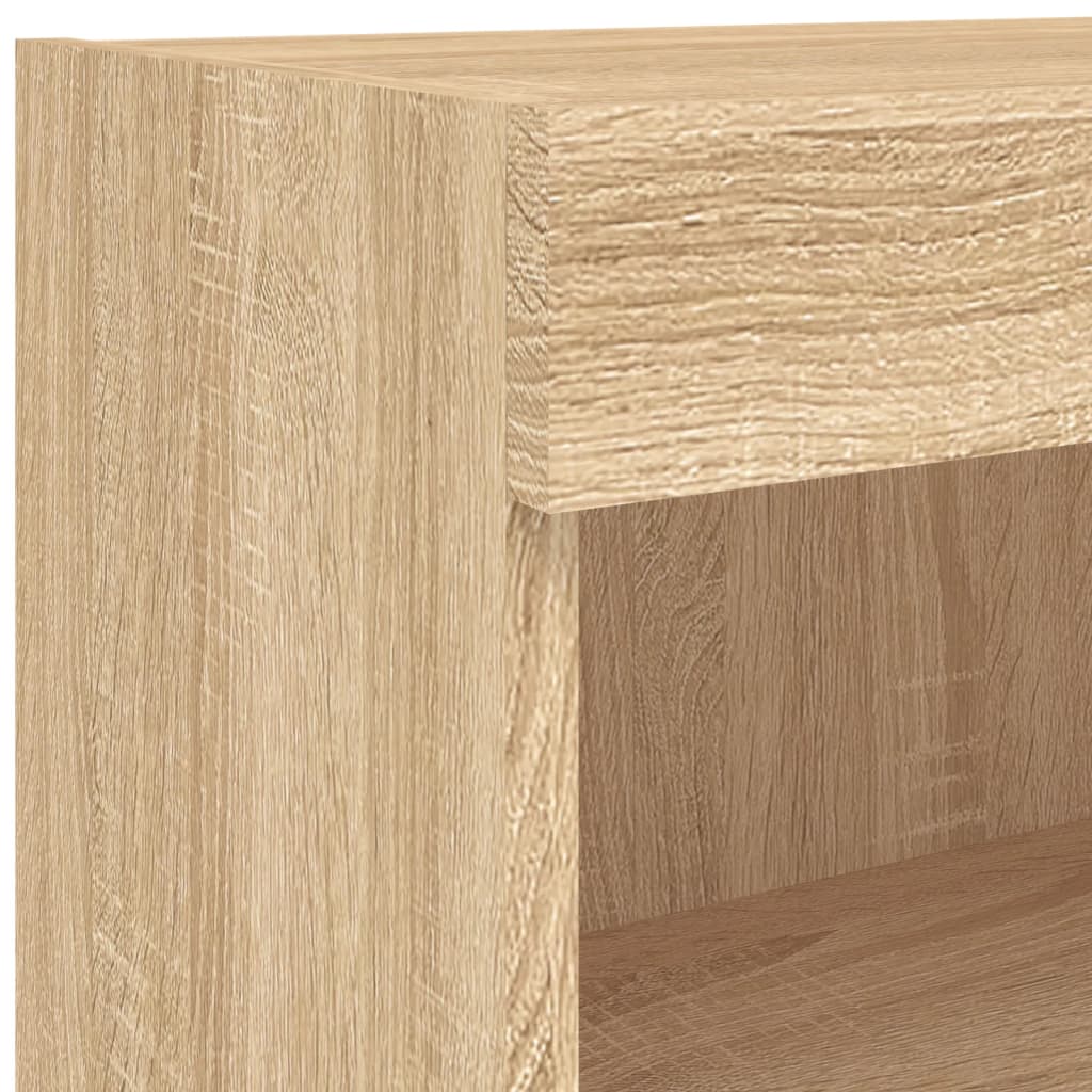 TV Cabinet with LED Lights Sonoma Oak 80x30x30 cm