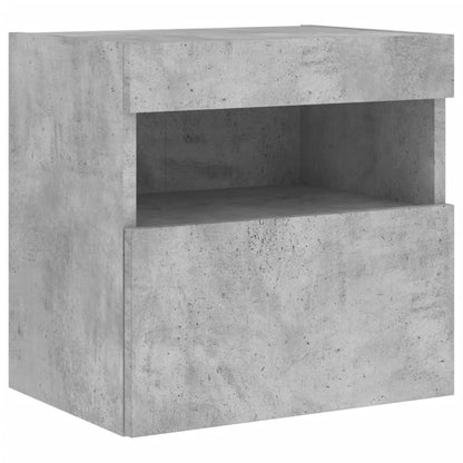 TV Wall Cabinets with LED Lights 2 pcs Concrete Grey 40x30x40 cm