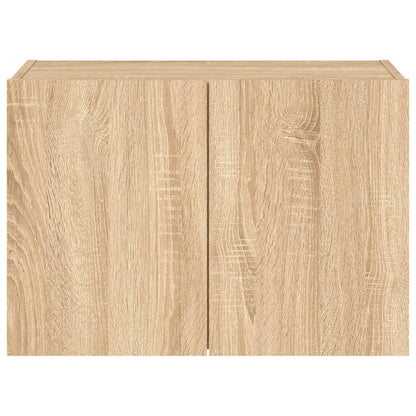 TV Wall Cabinet with LED Lights Sonoma Oak 60x35x41 cm