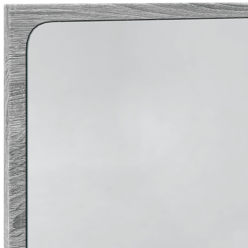 LED Bathroom Mirror Grey Sonoma 60x8.5x38 cm Engineered Wood