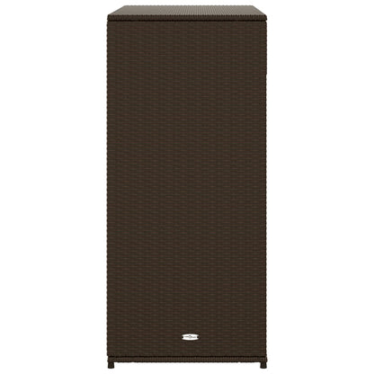 Garden Storage Cabinet Brown 105x55x113 cm Poly Rattan