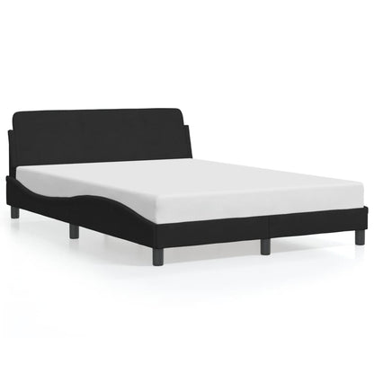 Bed Frame without Mattress Black 135x190 cm Double Velvet