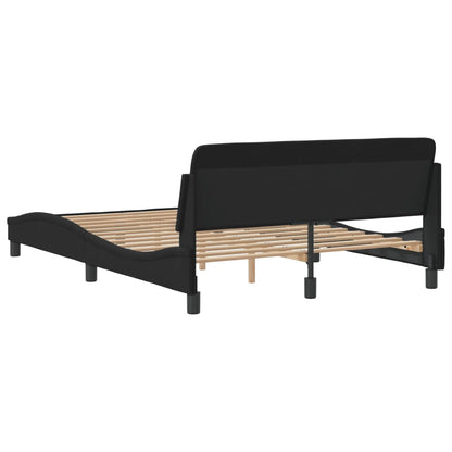 Bed Frame without Mattress Black 135x190 cm Double Velvet