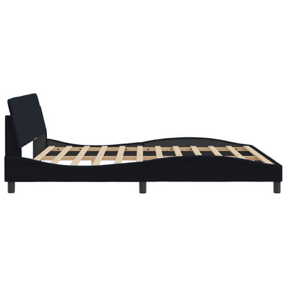 Bed Frame with Headboard Black 180x200 cm Super King Velvet