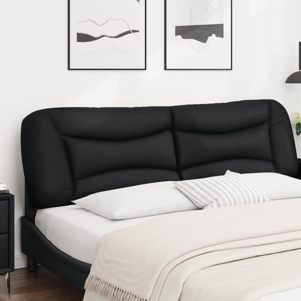 Headboard Cushion Black 180 cm Faux Leather