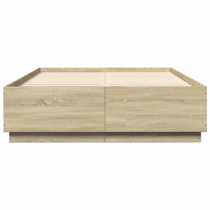 Bed Frame without Mattress Sonoma Oak 150x200 cm King Size