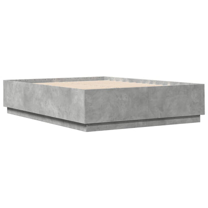 Bed Frame Concrete Grey 150x200 cm King Size Engineered Wood