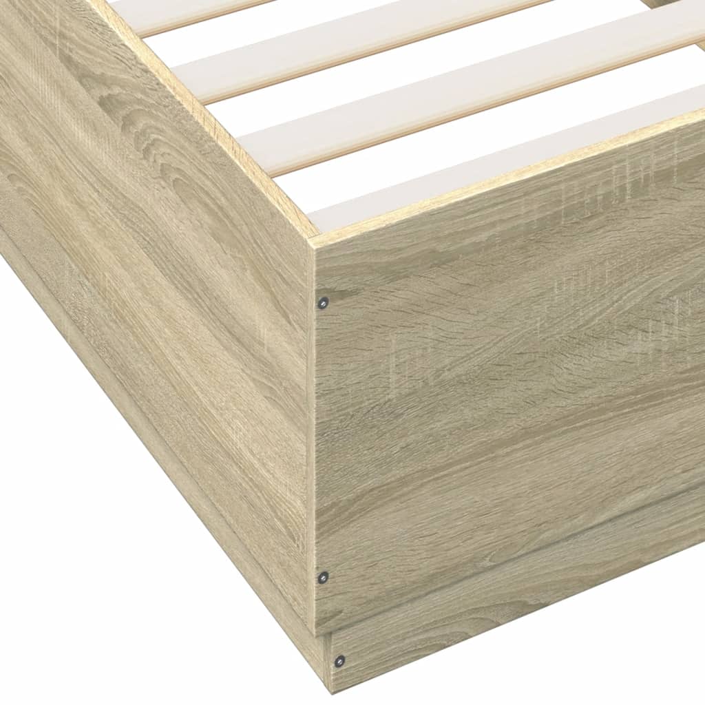 Bed Frame without Mattress Sonoma Oak 90x200 cm