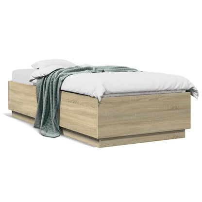 Bed Frame without Mattress Sonoma Oak 90x200 cm