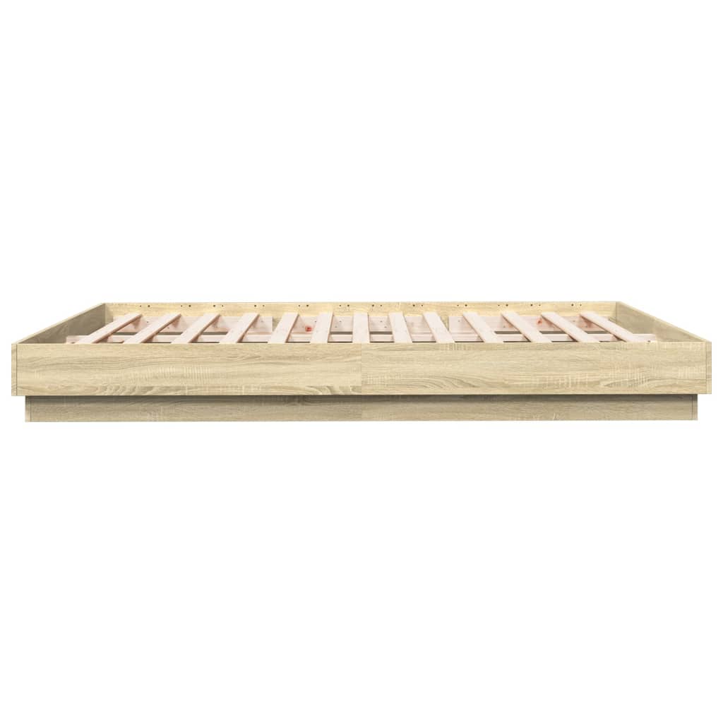 Bed Frame without Mattress Sonoma Oak 200x200 cm