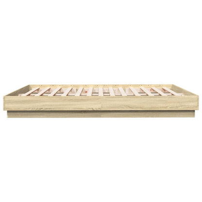 Bed Frame without Mattress Sonoma Oak 200x200 cm