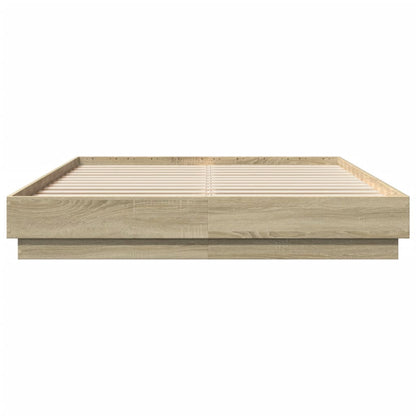 Bed Frame without Mattress Sonoma Oak 150x200 cm King Size