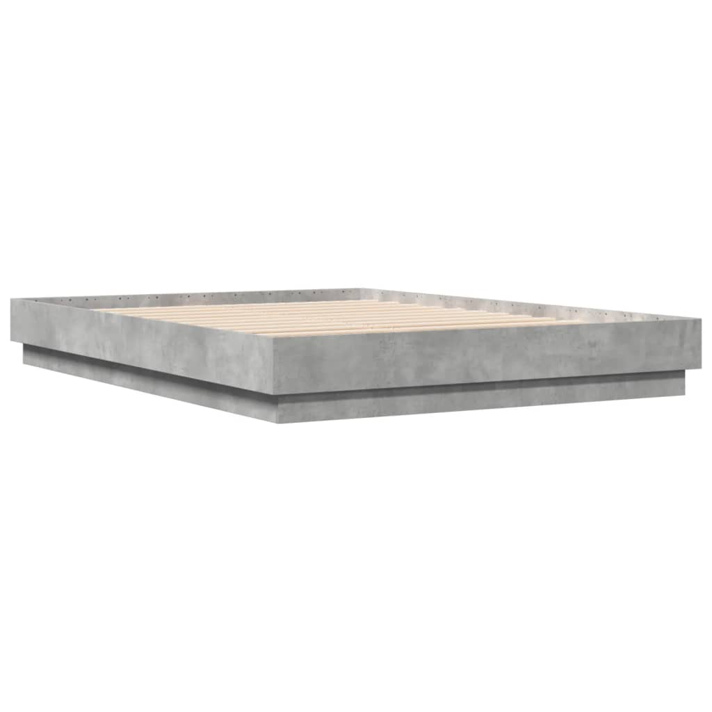 Bed Frame without Mattress Concrete Grey 150x200 cm King Size