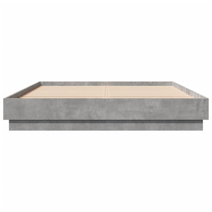 Bed Frame Concrete Grey 140x200 cm Engineered Wood