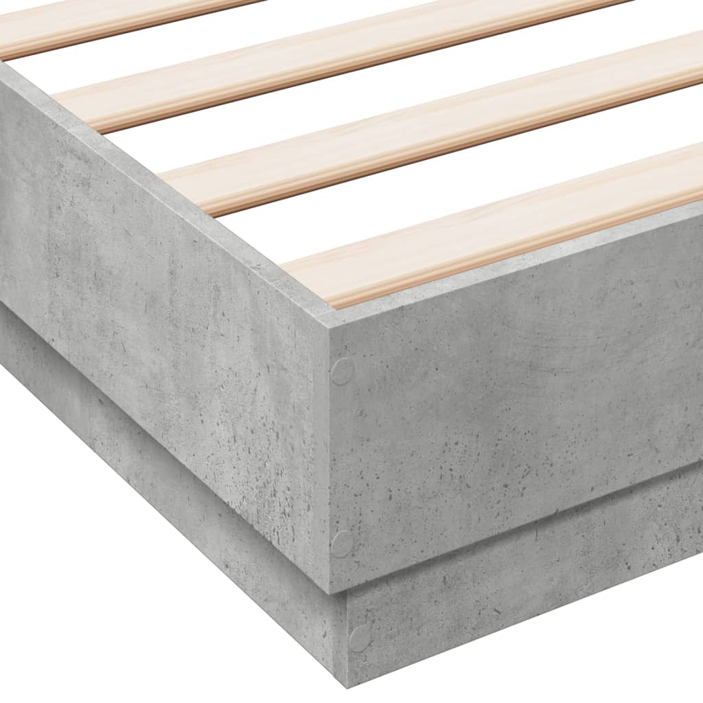 Bed Frame without Mattress Concrete Grey 120x200 cm