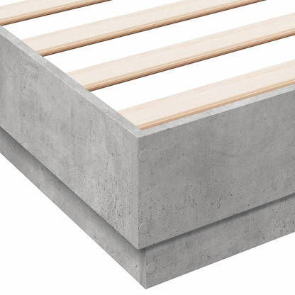 Bed Frame without Mattress Concrete Grey 140x190 cm