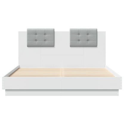 Bed Frame without Mattress White 150x200 cm King Size