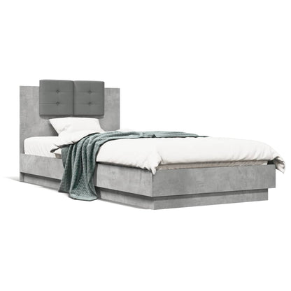 Bed Frame without Mattress Concrete Grey 100x200 cm