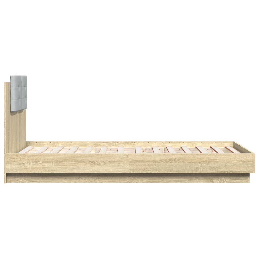 Bed Frame without Mattress Sonoma Oak 90x190 cm Single