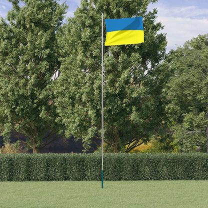 Ukraine Flag and Pole 6.23 m Aluminium