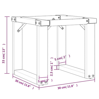 Coffee Table Legs O-Frame 30x30x33 cm Steel