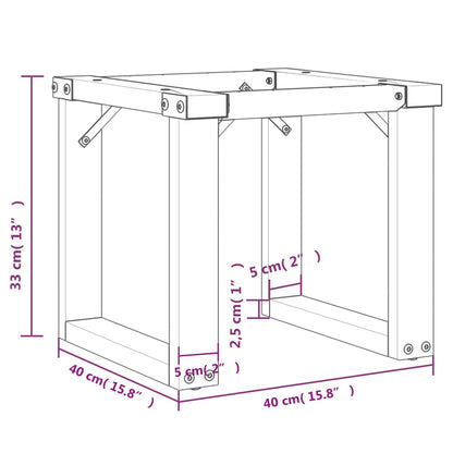 Coffee Table Legs O-Frame 40x40x33 cm Cast Iron