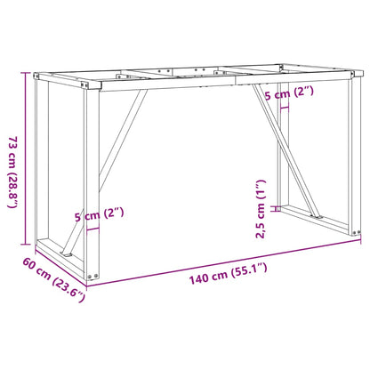 Dining Table Legs O-Frame 140x60x73 cm Cast Iron