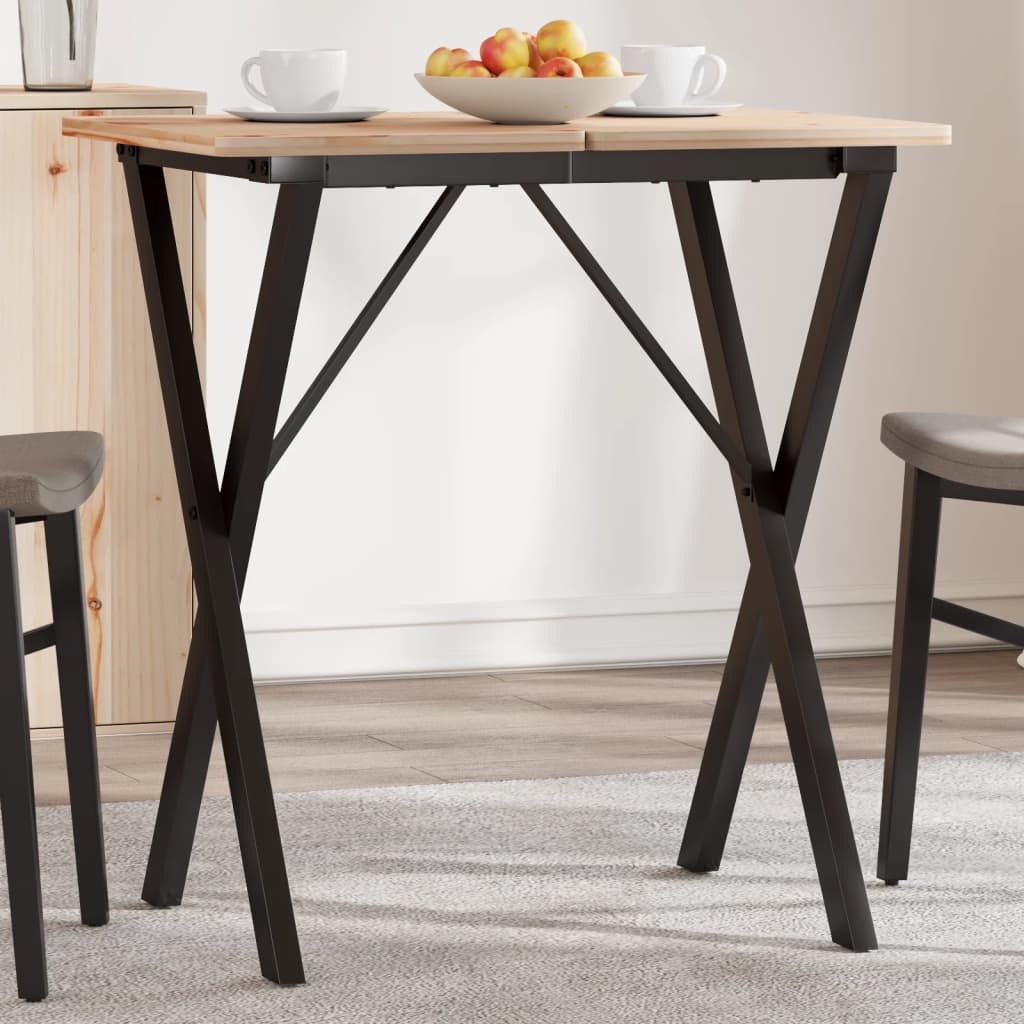 Dining Table Legs X-Frame 50x40x73 cm Steel