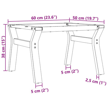 Coffee Table Legs Y-Frame 60x50x38 cm Cast Iron