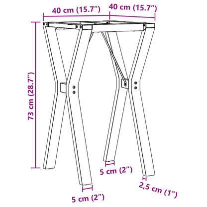 Dining Table Legs Y-Frame 40x40x73 cm Cast Iron