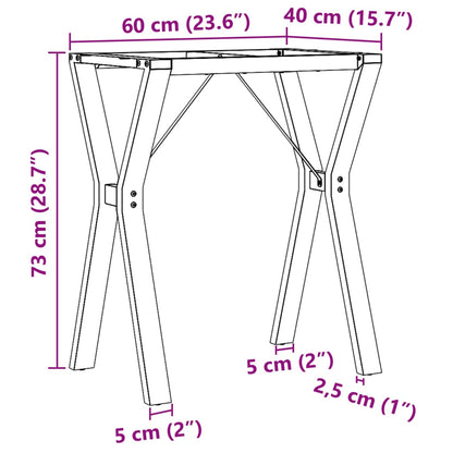 Dining Table Legs Y-Frame 60x40x73 cm Cast Iron