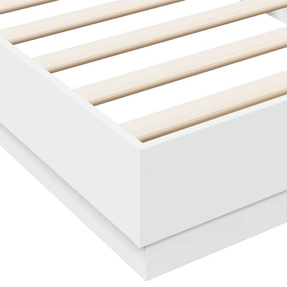 Bed Frame White 100x200 cm Engineered Wood