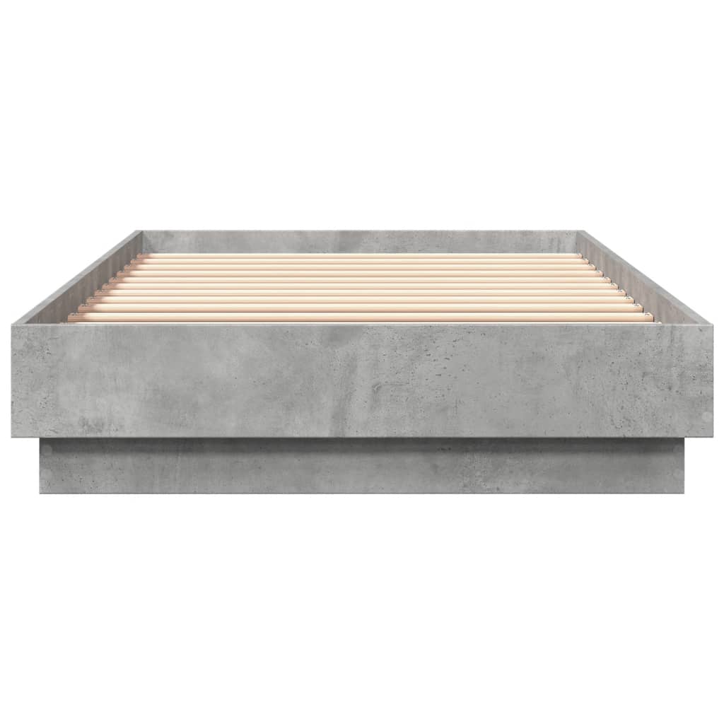 Bed Frame Concrete Grey 100x200 cm Engineered Wood