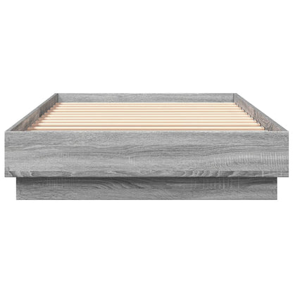 Bed Frame Grey Sonoma 90x200 cm Engineered Wood