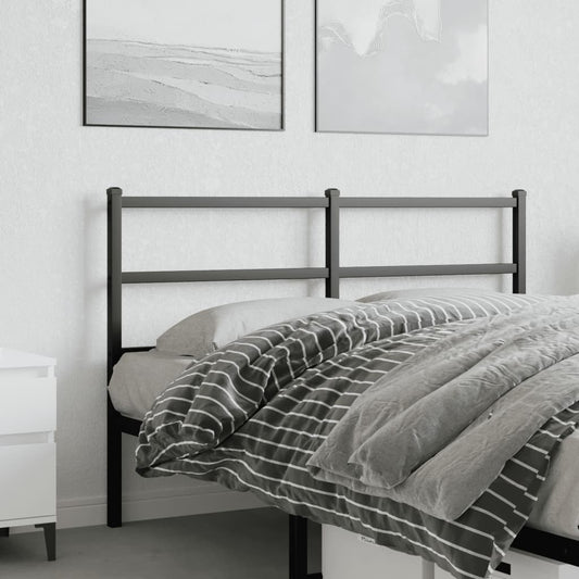 Metal Headboard Black 135 cm