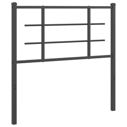 Metal Headboard Black 90 cm