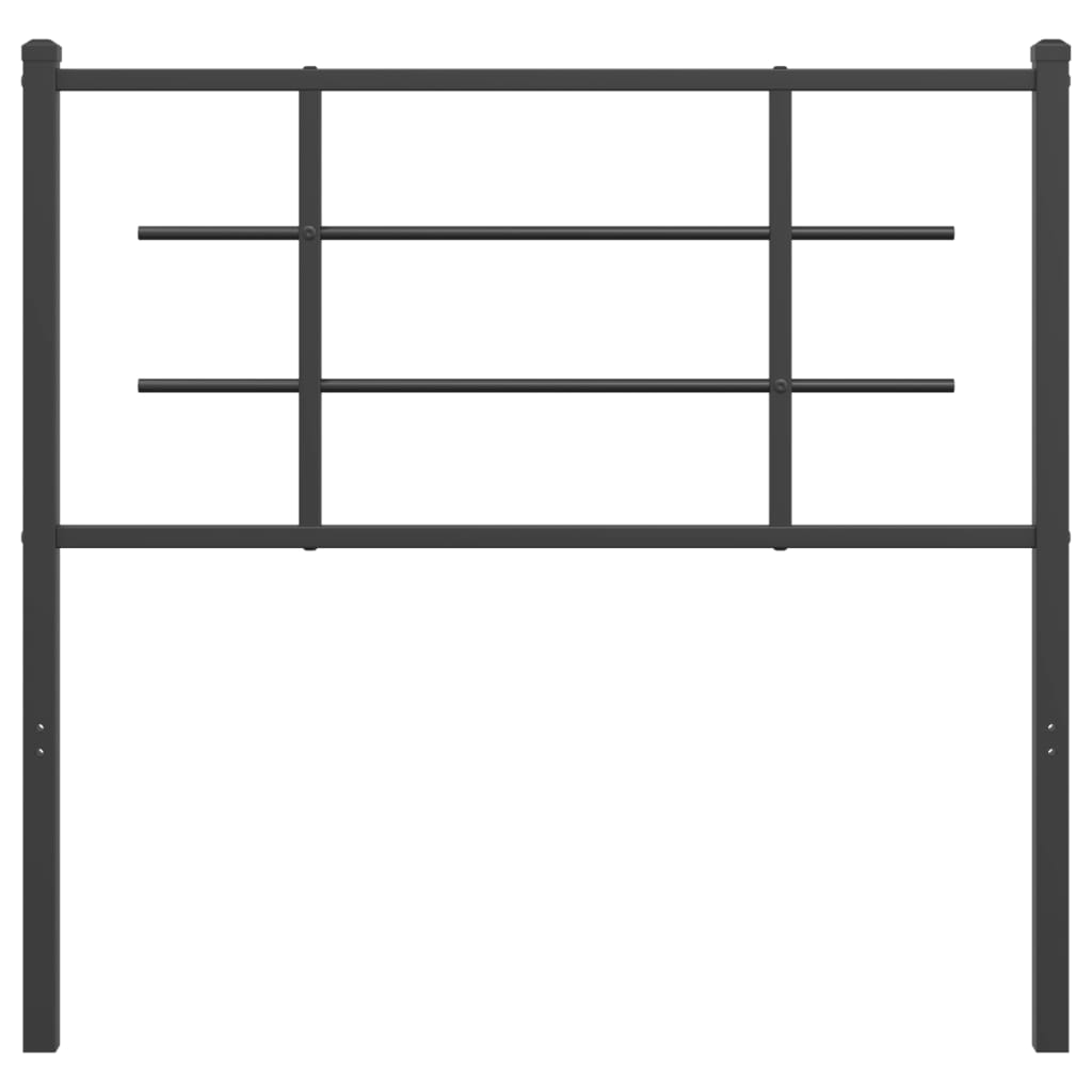 Metal Headboard Black 90 cm