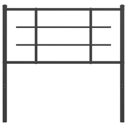 Metal Headboard Black 90 cm