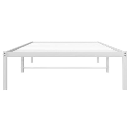 Metal Bed Frame without Mattress White 107x203 cm