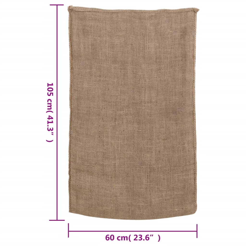 Jute Sacks 5 pcs 60x105 cm 100% Jute 220 gsm