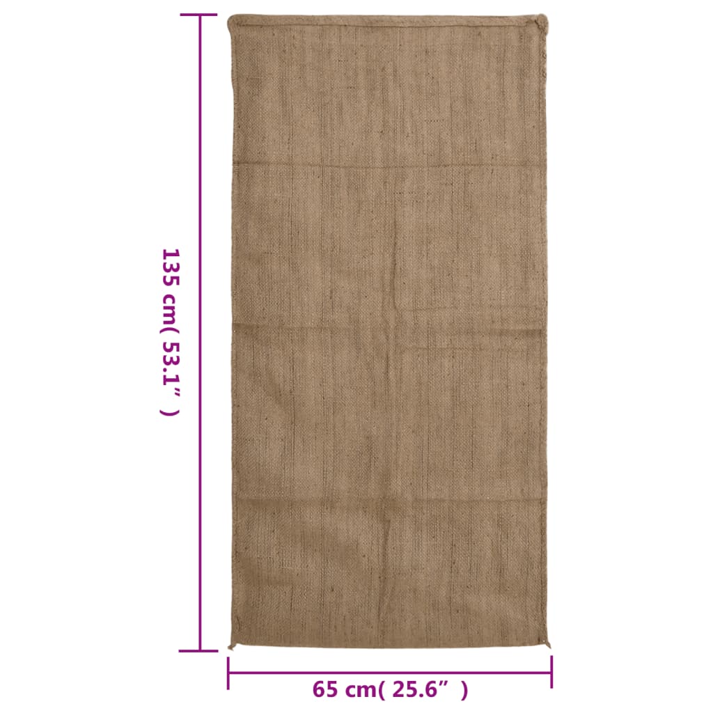 Jute Sacks 10 pcs 65x135 cm 100% Jute 340 gsm