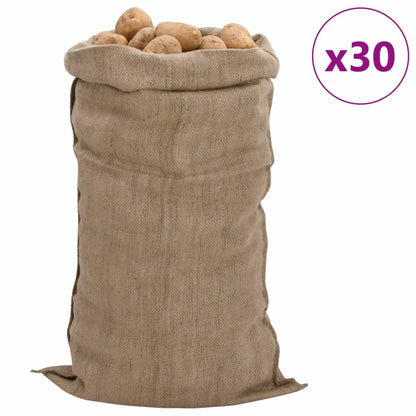 Jute Sacks 30 pcs 65x135 cm 100% Jute 340 gsm