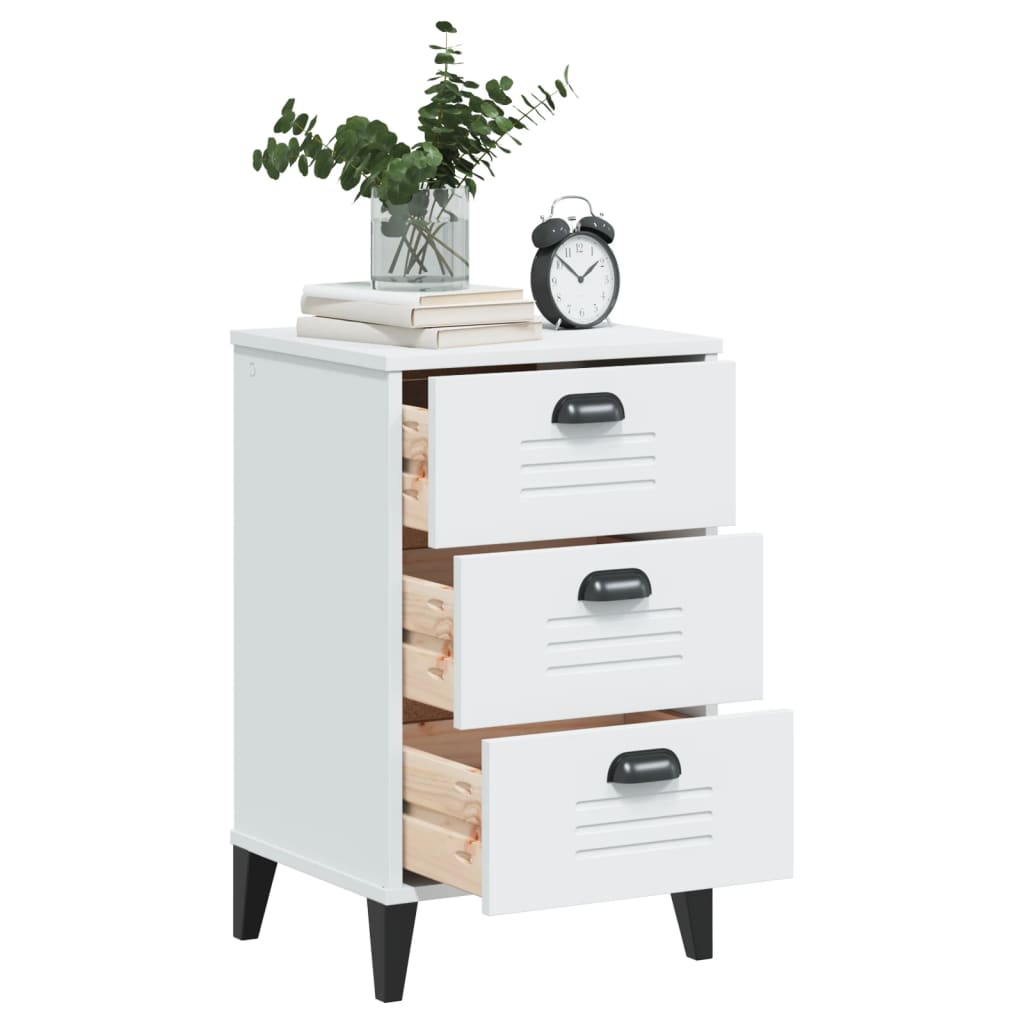 Bedside Cabinet VIKEN White Engineered Wood