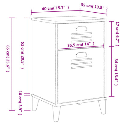 Bedside Cabinet VIKEN White Engineered Wood