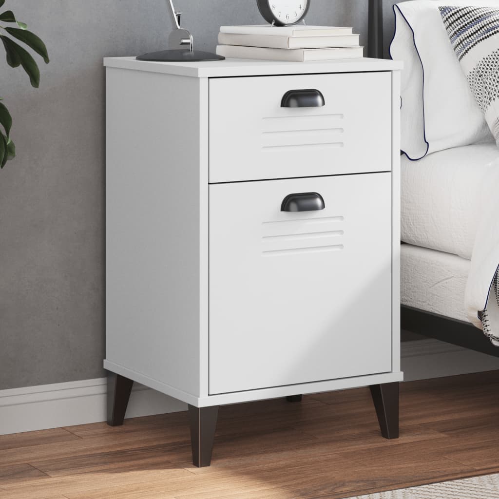 Bedside Cabinet VIKEN White Engineered Wood