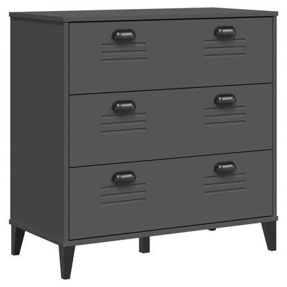 Drawer Cabinet VIKEN Anthracite Grey Engineered Wood